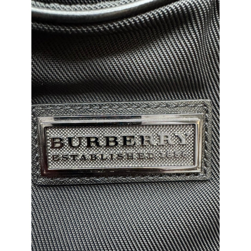 Burberry Nylon Leather Trim Crossbody Messenger Bag Black Unisex 14" x 13" - Picture 6 of 16
